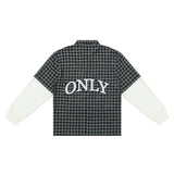 STATIC FLANNEL BUTTON UP - BLACK