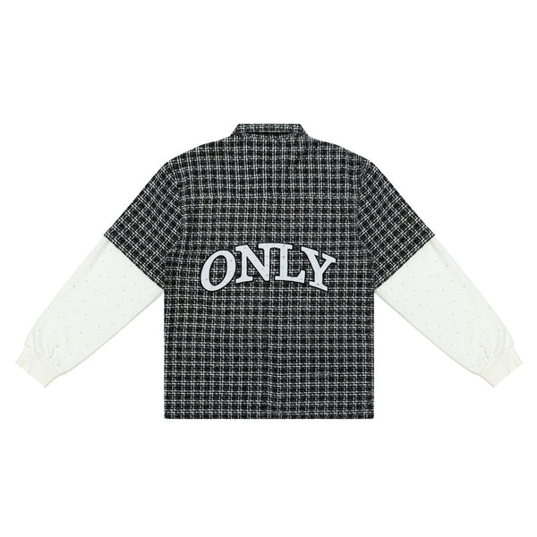 STATIC FLANNEL BUTTON UP - BLACK