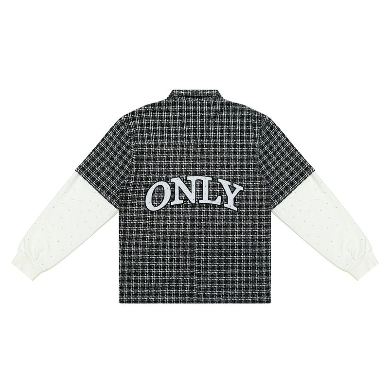 STATIC FLANNEL BUTTON UP - BLACK