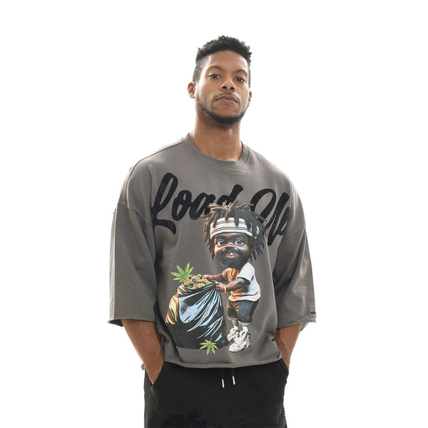 Load Up Cropped Tee - Grey
