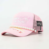 TROUBLE IN PARADISE TRUCKER HAT - PINK