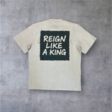 RST-126 GRY REELISTIK REIGN DIAMOND HEAVY WEIGHT TEE