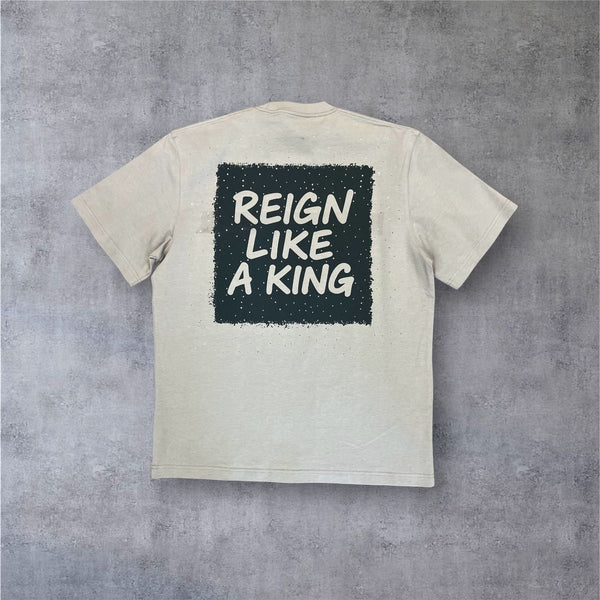 RST-126 GRY REELISTIK REIGN DIAMOND HEAVY WEIGHT TEE
