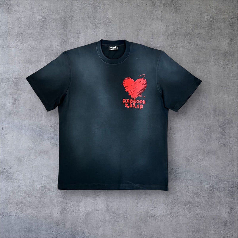 RST-134 BLACK PASSION DIAMONDS HEAVYWEIGHT TEE
