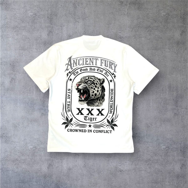 RST-129 WHITE ANCIENT FURY DIAMOND HEAVYWEIGHT TEE