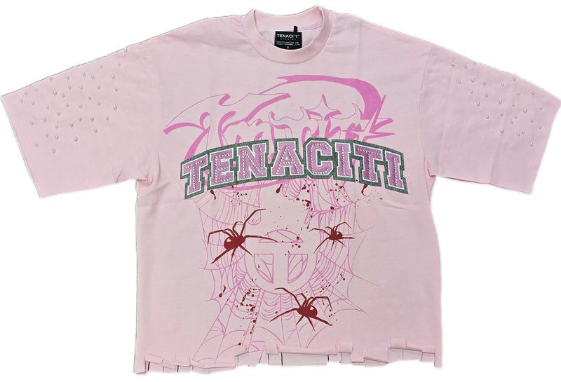 SPIDER PEARL TEE - PINK