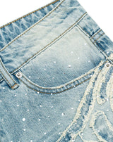 ZEBRA DENIM SHORTS (FR-F25-025)