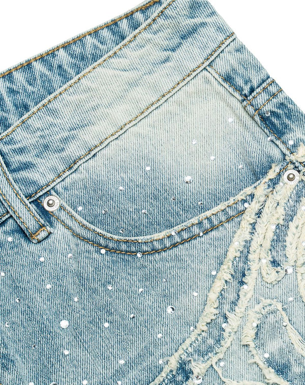 ZEBRA DENIM SHORTS (FR-F25-025)