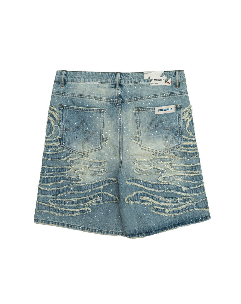 ZEBRA DENIM SHORTS (FR-F25-025)