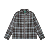 BROKEN WEB FLANNEL JACKET - BLUE