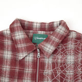 BROKEN WEB FLANNEL JACKET - RED