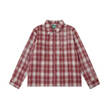 BROKEN WEB FLANNEL JACKET - RED