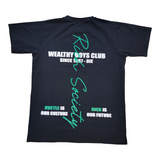 Kids Wealthy Boys Rich Society Tee- Black