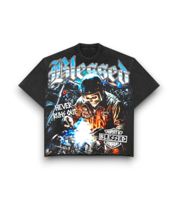 NEVER RUNS OUT TEE- BLACK