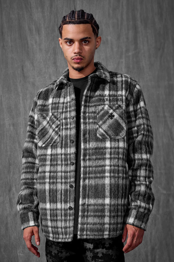 Paradise Flannel Shacket (Industrial Black)