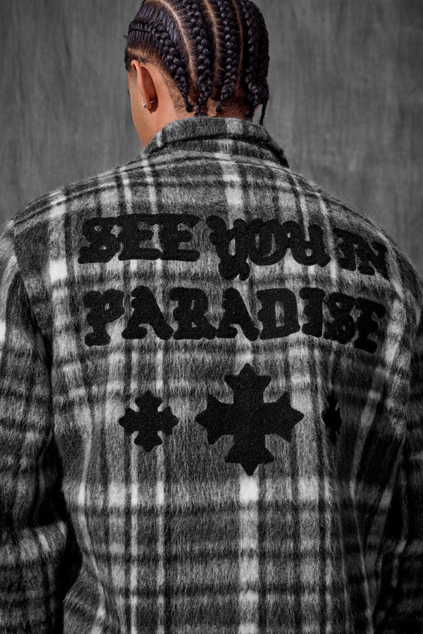 Paradise Flannel Shacket (Industrial Black)