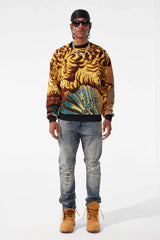 Silk Road Crewneck Sweater (Gold Dragon)