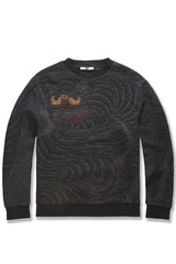 Silk Road Crewneck Sweater (Black Dragon)