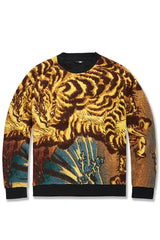 Silk Road Crewneck Sweater (Gold Dragon)