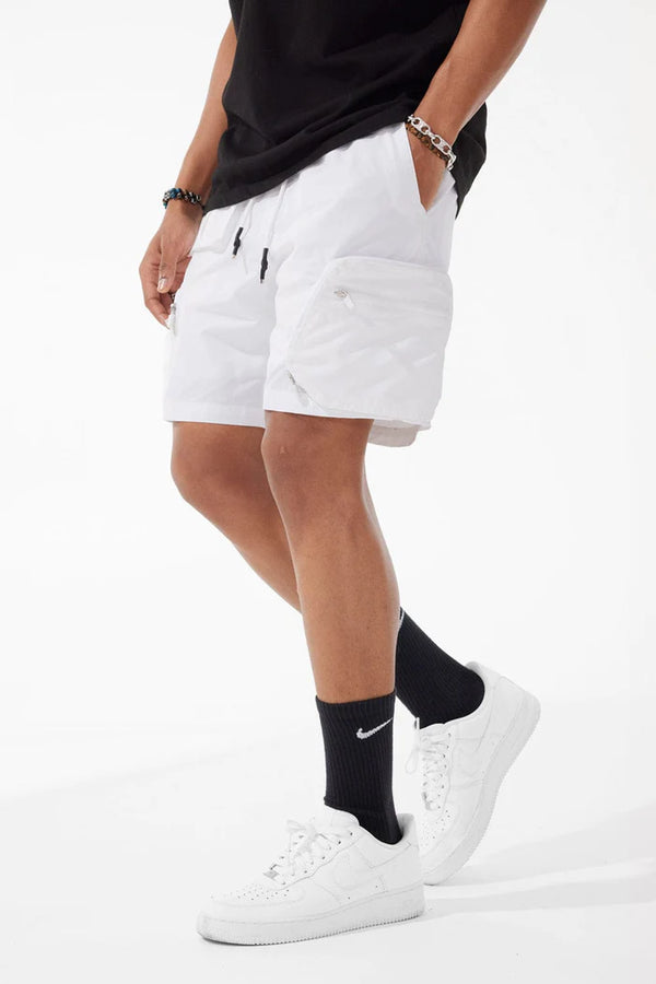 RETRO- ALTITUDE CARGO SHORTS-WHITE