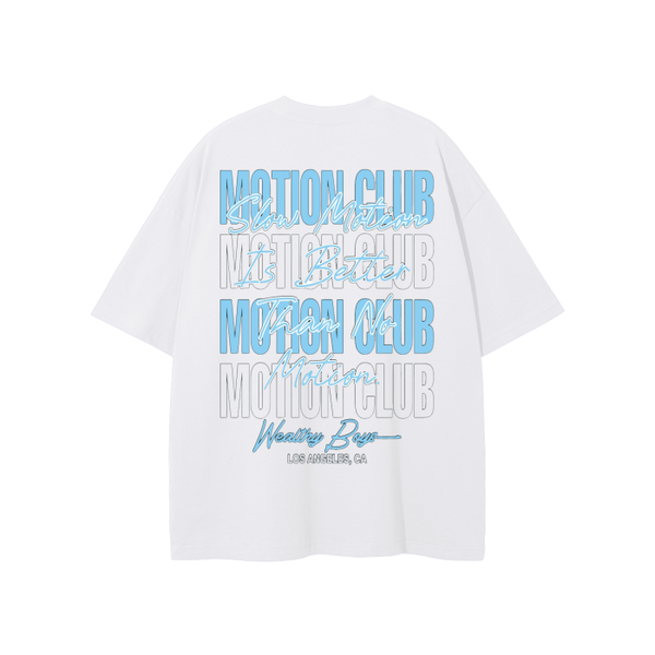 WEALTHY BOYS MOTION CLUB TEE-WHITE