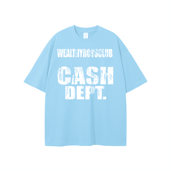 WEALTHY BOYS CASH DEPT TEE-BABY BLUE