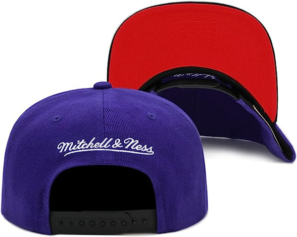 Mitchell & Ness Toronto Raptors NBA Core Basic Snapback Hat Adjustable Cap - Purple/Black