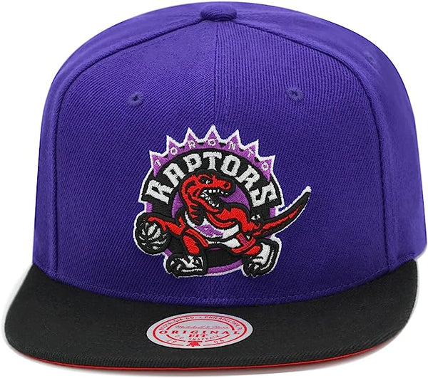 Mitchell & Ness Toronto Raptors NBA Core Basic Snapback Hat Adjustable Cap - Purple/Black