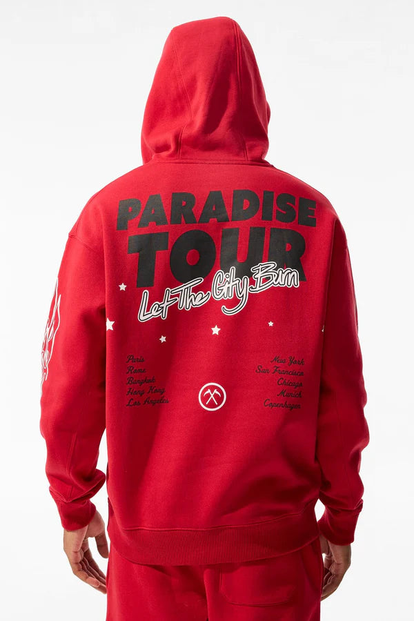 Paradise Tour Pullover Hoodie-Red