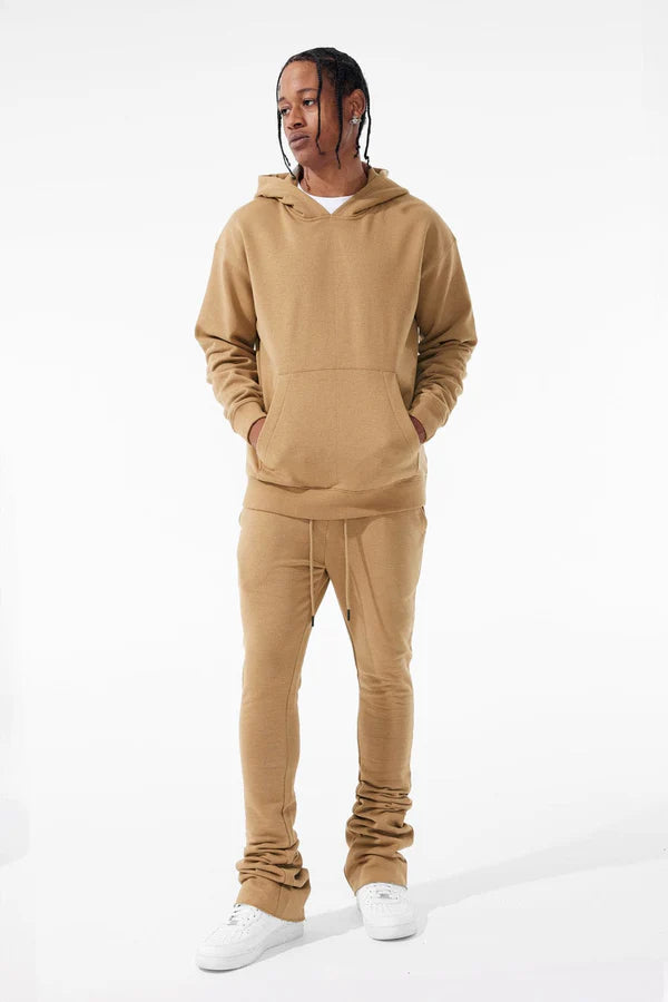 Uptown Stacked Sweatpants-Mocha