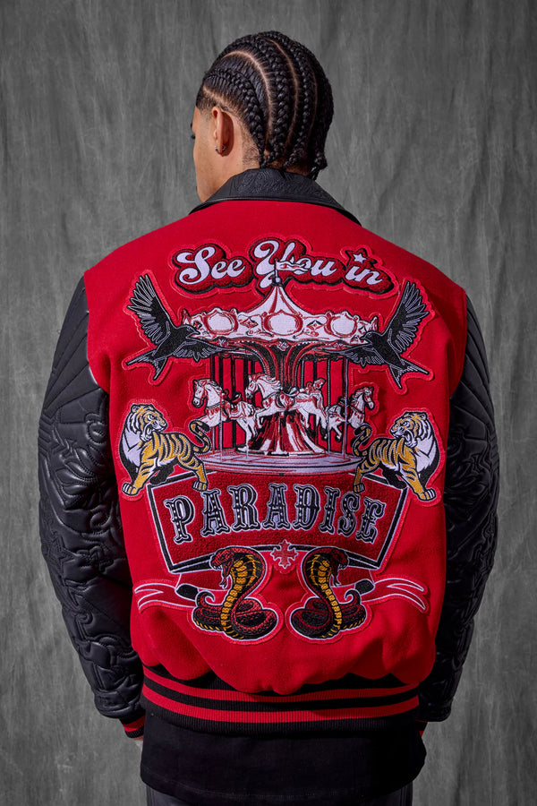 Smoke & Mirrors Varsity Jacket (Bred)