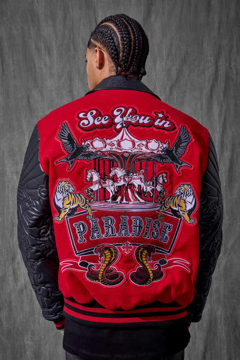 Smoke & Mirrors Varsity Jacket (Bred)