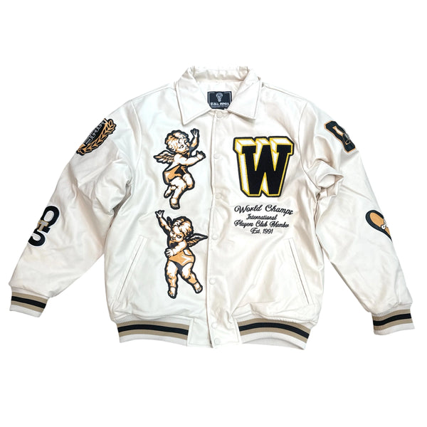 Rebel Minds World Champs PU Jacket-CREAM