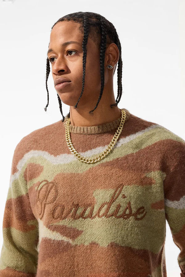 Paradise Mirage Crewneck Sweater (Army Green)