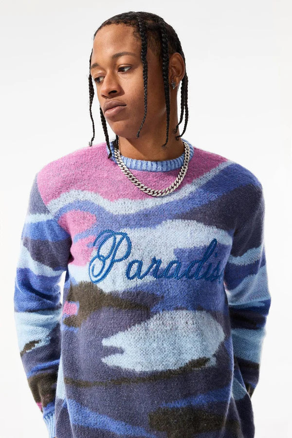 Paradise Mirage Crewneck Sweater (Blue)