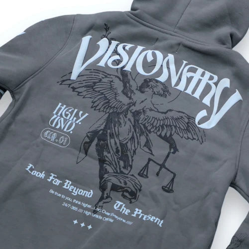 Highly Undrtd 'Visionary Angel' Hoodie (Pewter)