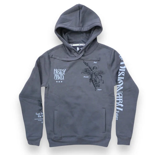 Kids Highly Undrtd 'Visionary Angel' Hoodie (Pewter)