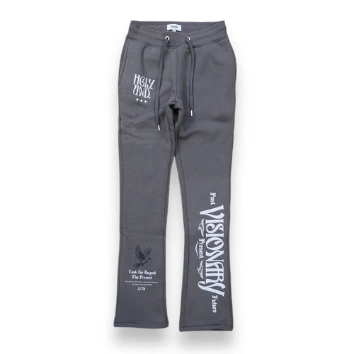 Highly Undrtd 'Visionary Angel' Stack Joggers (Pewter)