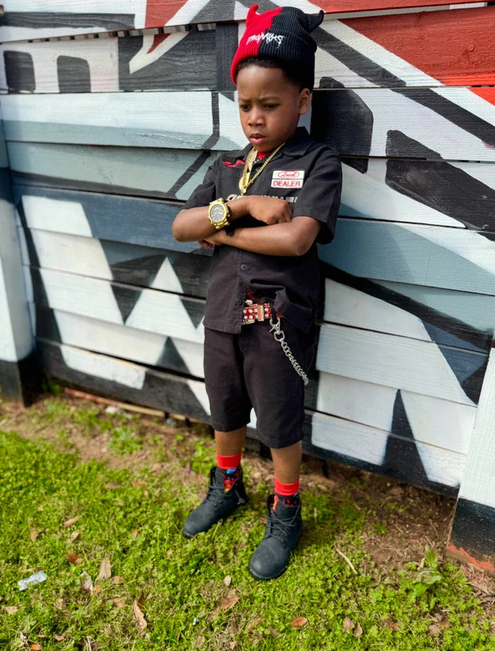 Kids The Re-Up Mechanic Shirt - Black