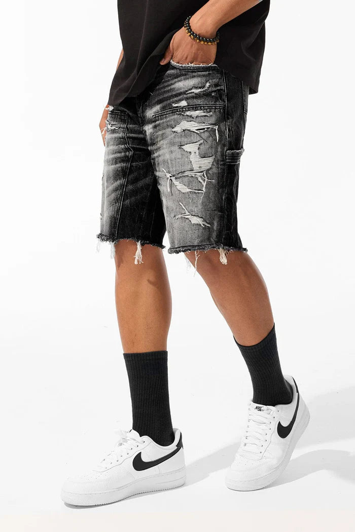 Retro - Landman Denim Shorts - INDUSTRIAL BLK