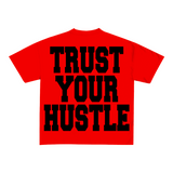 Kids Hustle Club Tee-Red