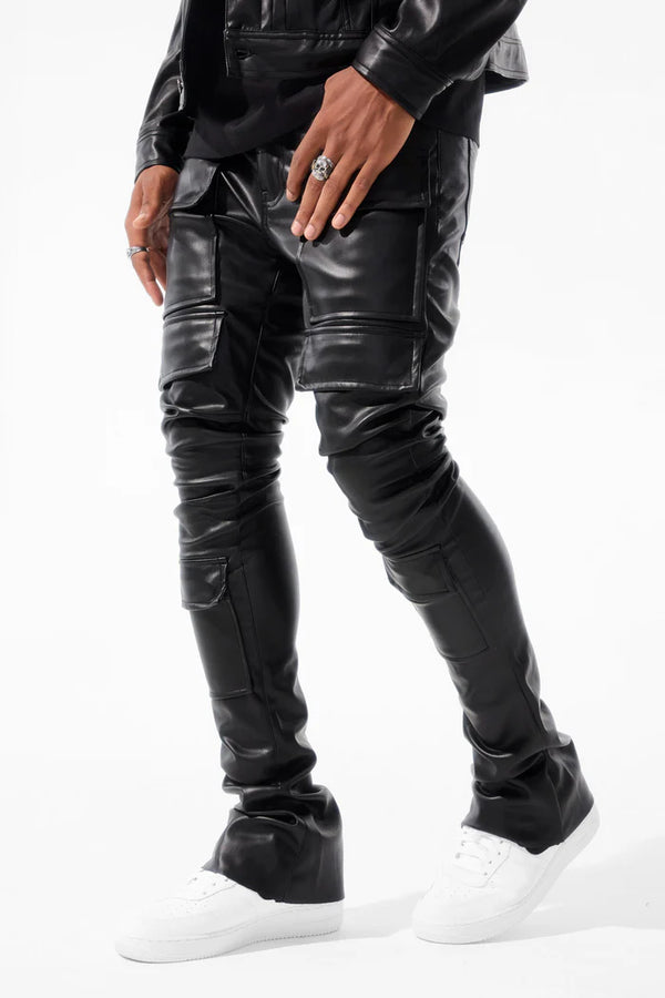 ROSS STACKED - THRILLER CARGO PANTS (BLACK)