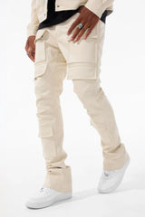 ROSS STACKED - THRILLER CARGO PANTS (KHAKI)