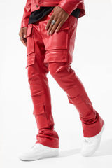 ROSS STACKED - THRILLER CARGO PANTS (RED)