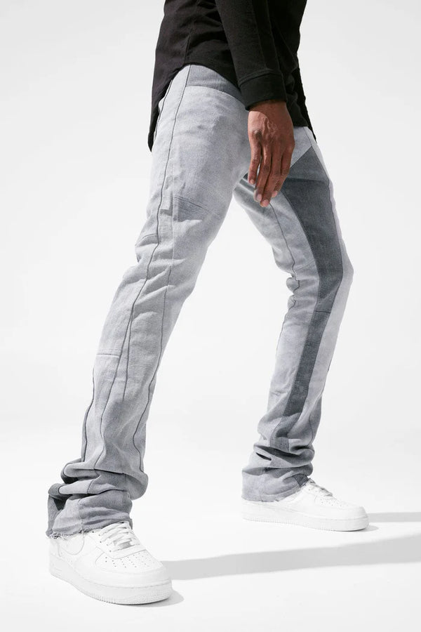 Sean Stacked - Geometric Denim (Arctic Grey)