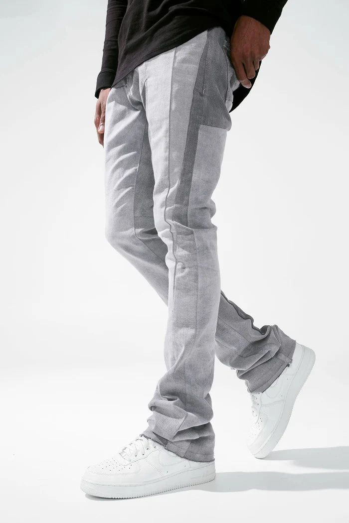 Sean Stacked - Geometric Denim (Arctic Grey)