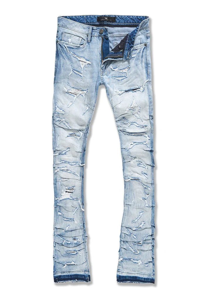 Martin Stacked - Ripple Effect Denim-Sky Blue