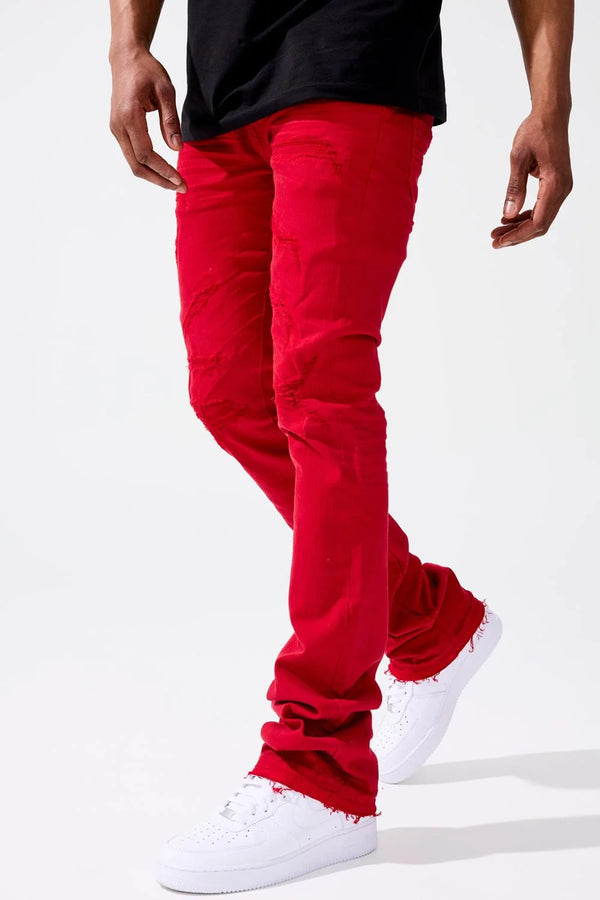 MARTIN STACKED - TRIBECA TWILL PANTS-RED