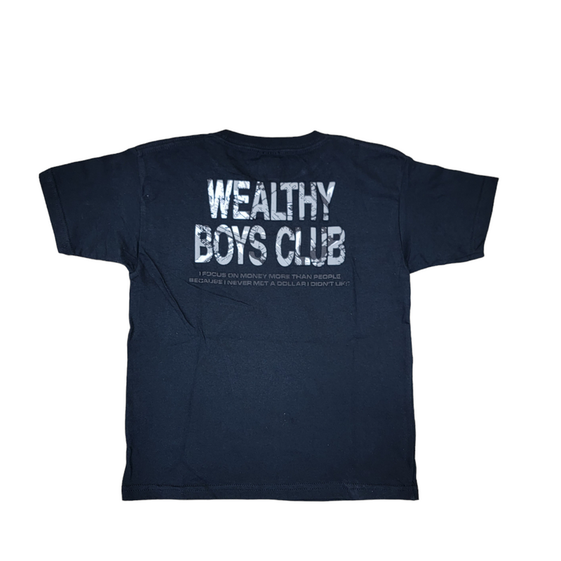 KIDS WEALTHY BOYS TEE-BLACK