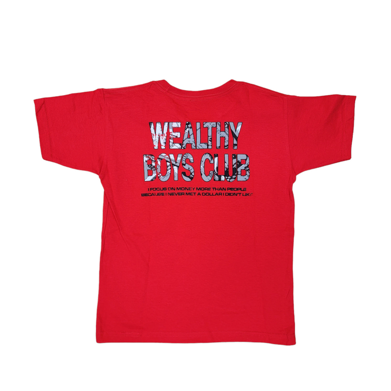 KIDS WEALTHY BOYS TEE-RED